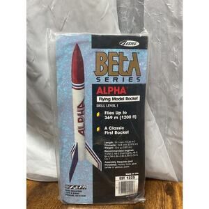 Estes Beta Series Alpha Flying Model Rocket Kit. 1225. Beginner, Skill Level 1